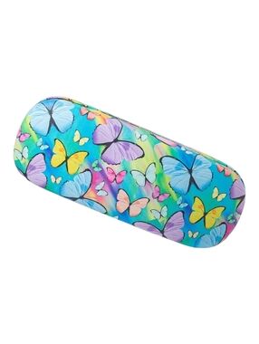 Eyeglass Hard Case Fashion Butterfly Print Metal